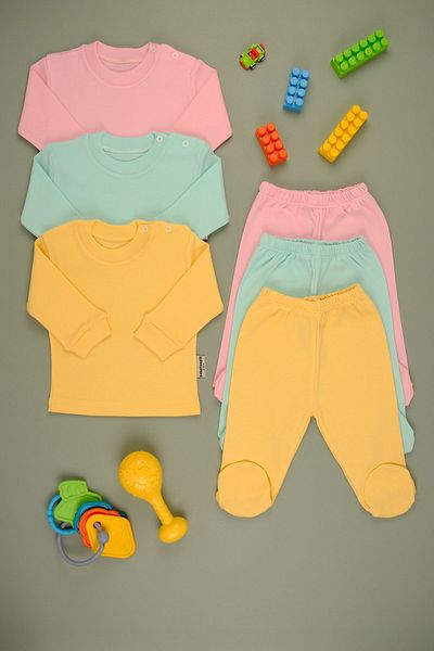bebetospik Cotton Soft Girl - Baby Boy Long Sleeve Shoulder Snap Booties 2-Piece Set
