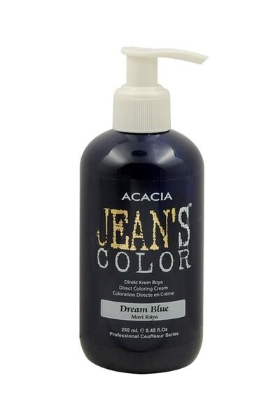 jeans color Amonyaksız Mavi Rüya Renkli Saç Boyası 250 ml Kokusuz Su Bazlı Dream Blue Hair Dye