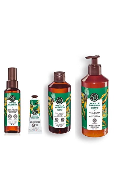 Yves Rocher Vanilya Orijinal Boy Vücut Spreyi, Nemlendirici El kremi . Duş Jeli, Vücut Losyonu CYAS SET