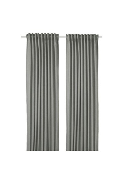 IKEA Tıbast Karartma Perde / 2 Kanat - Koyu Yeşil - 145x300 Cm