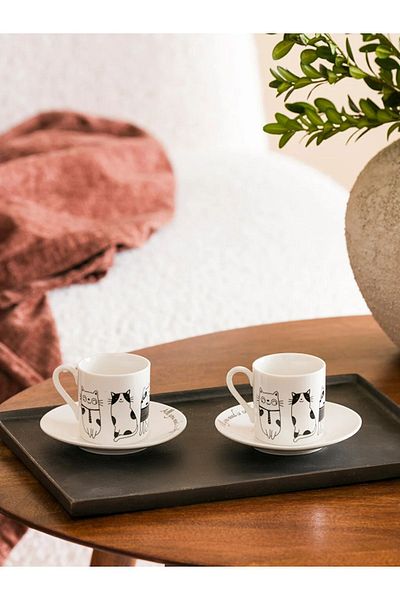 LC Waikiki Lcw Home 2 Person Porcelain Coffee Cup Set 90 ml
