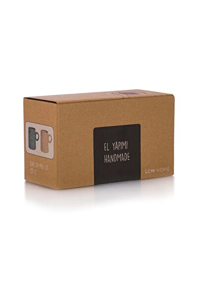 LC Waikiki Lcw Home Mixed Printed Handmade Ceramic 2-Pack Mug 355 ml