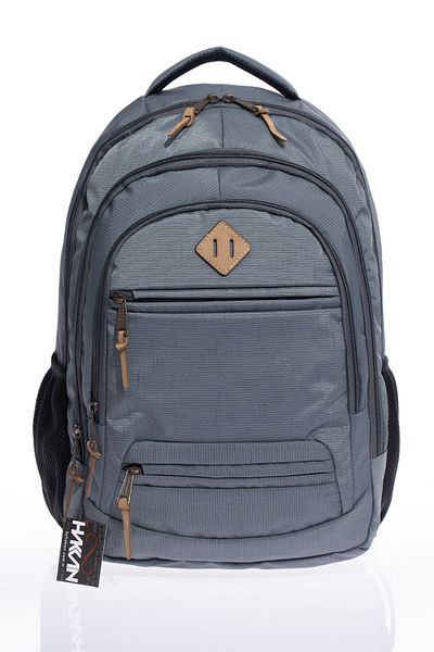 By Hakan Unisex Daily School Travel Backpack Gk19 Gray