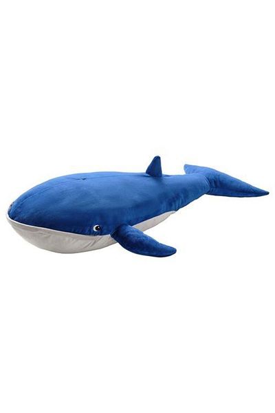 IKEA Plush Toy Blue Whale Meridyendukkan Soft Toy 100 Cm Blue-white