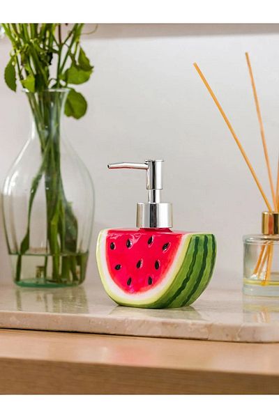 LC Waikiki Lcw Home Κεραμικός Διανομέας Υγρού Σαπουνιού σε σχήμα καρπουζιού 10x15 cm