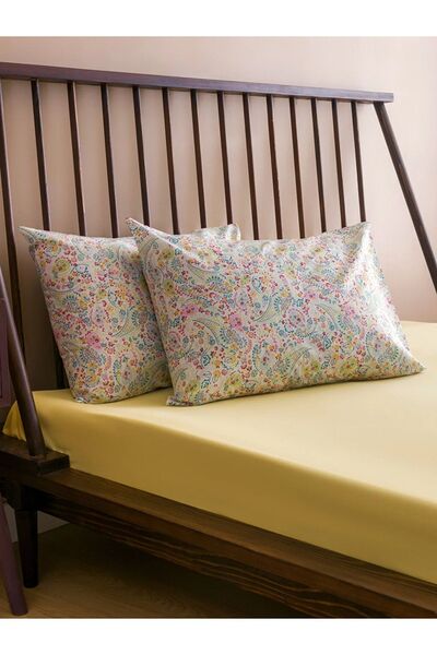 LC Waikiki غطاء وسادة مطبوع عليه زهور من LCW HOME مكون من قطعتين مقاس 50 × 70 سم