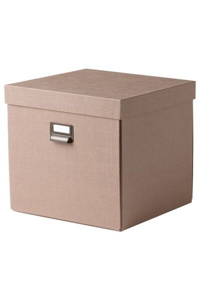 IKEA Tjog Kapaklı Kutu, Koyu Bej