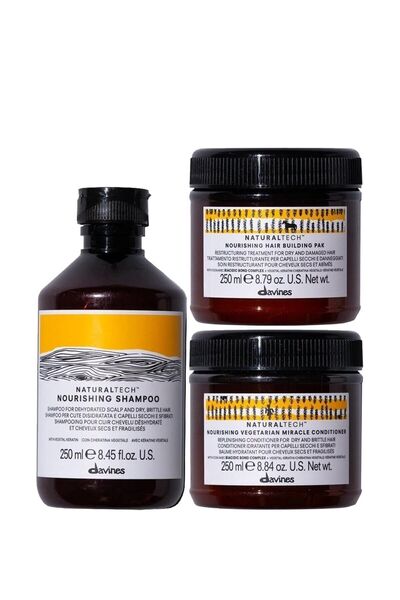 Davines Teffortless Messy Waves Set For Smooth Shiny Strong Anti Frizz Hair O...