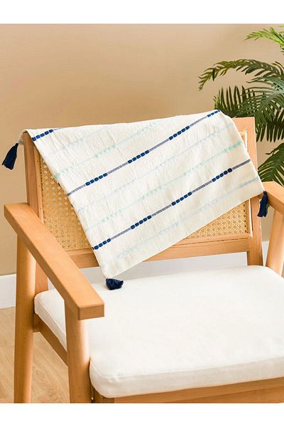 LC Waikiki 45x45 Cm Husa de perna brodata si cu ciucuri