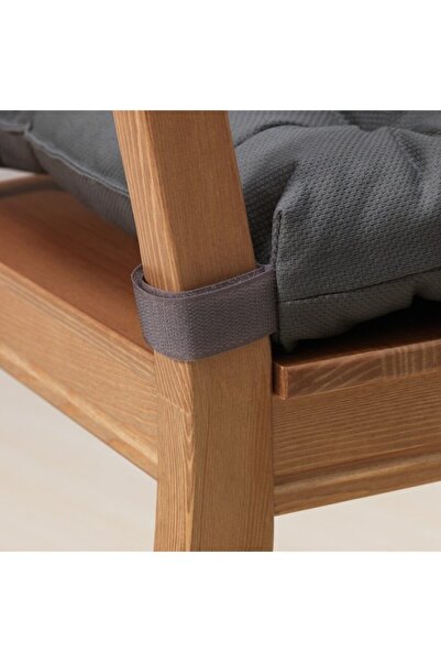 IKEA Soft Fluffy Chair Seat Cushion with Velcro Tape in Gray