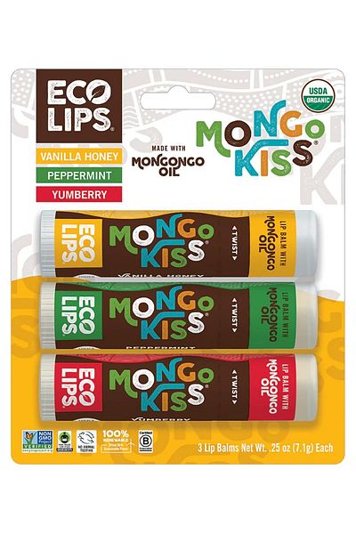 Eco Lips Mongo Kiss 3 Pieces Lip Balm Assortment Pack