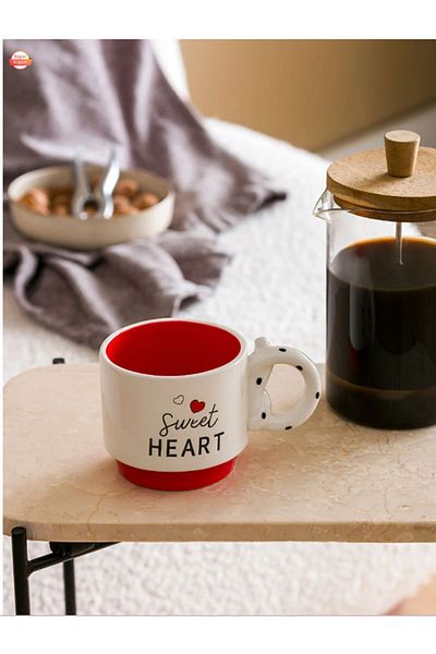 LC Waikiki LCW HOME Printed Porcelain Mug 400 Ml Valentine's Day Series