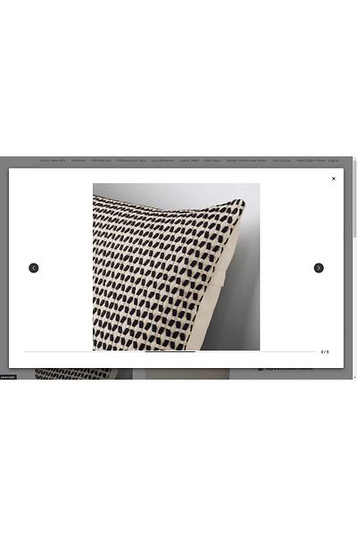 IKEA Husa de perna Kustfly, Bej-negru, 50x50 Cm