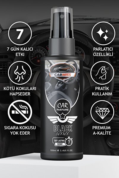 CARMİSS Oto Parfüm Araç Kokusu Esanslı Sprey 7gün Premium A-kalite Black Seri...