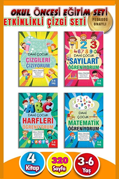GÖNÜL YAYINCILIK 3-6 Years Old Educational Set Reading, Writing, Painting, At...