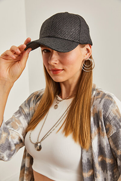 Olalook Черна сламена дамска шапка - ŞPK-00000015