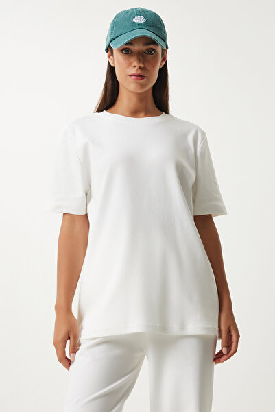 Happiness İstanbul Fehér póló és melegítő szett - női FN03215