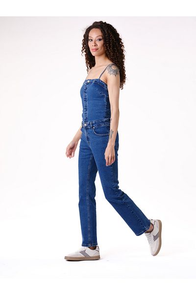 Novita Lycra-Overall mit Riemchen in Dunkelblau