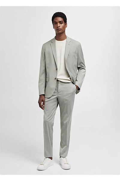 MANGO Man Super slim fit stretch fabric fabric pants