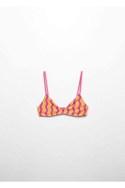 MANGO Woman Desenli bikini üstü