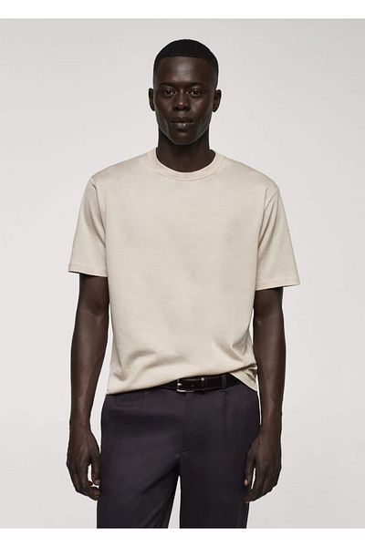 MANGO Man Mercerized Slim Fit T-Shirt