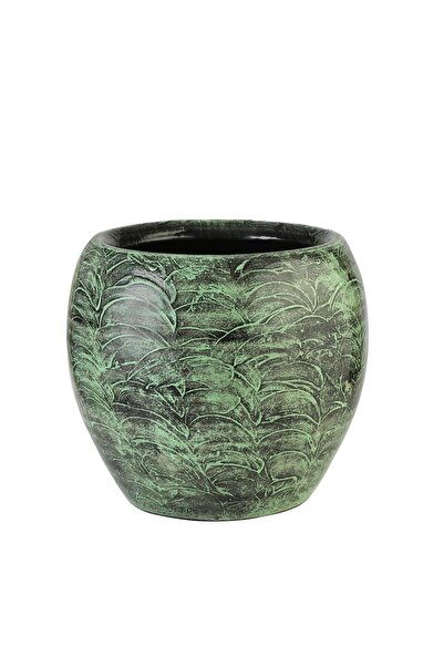 Genel Markalar Olive Seramik Vazo Yeşil 20x18 Cm Ak.jh0049