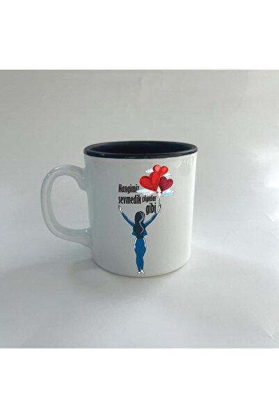 Kırtasiye Ofisi كوب متعدد أسود مطبوع عليه فتاة بالونات مثل المجنونين الذين لا...