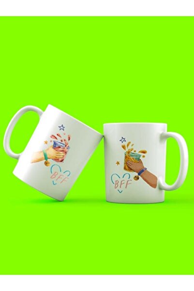 Kırtasiye Ofisi Best Friends Forever Bff - Set of 2 White Drink Design