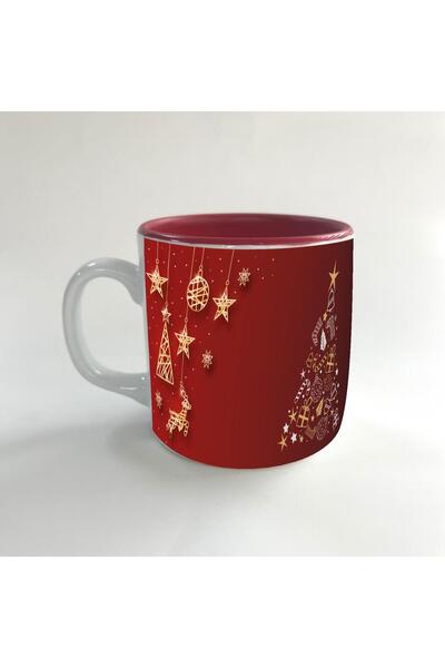Kırtasiye Ofisi كوب عيد الميلاد متعدد الألوان باللون الأحمر مع زخارف شجرة الص...