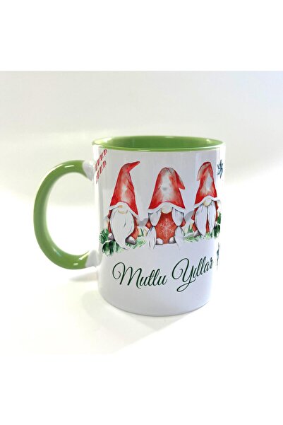 Kırtasiye Ofisi سنة جديدة سعيدة 3 كوب عيد الميلاد الكبير باللون الأخضر مع طبا...