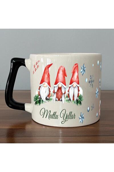 Kırtasiye Ofisi كوب عيد الميلاد مطبوع عليه Happy New Year 3 سانتا كلوز D بمقب...