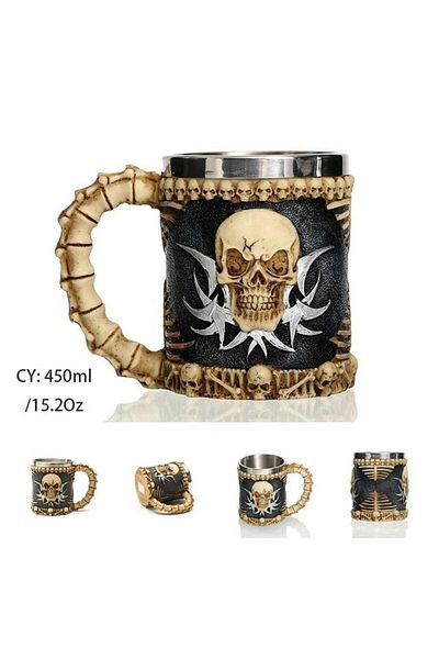 Hediye Vakti Pirates of the Caribbean Skull Skeleton Design Mug Cup