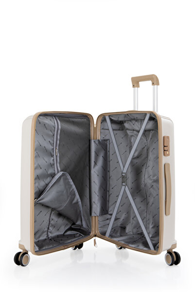 MÇS Mçs V305 Ultra Hafif Plastik Materyal  Polipropilen Kabin Boy Valiz V305 55 CM