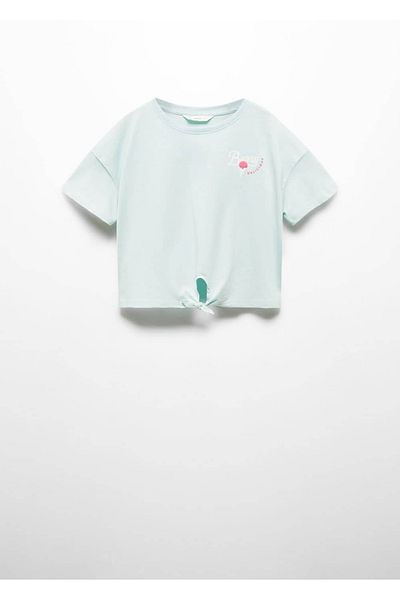 MANGO Kids Μπλουζάκι με γράμματα κόμπων