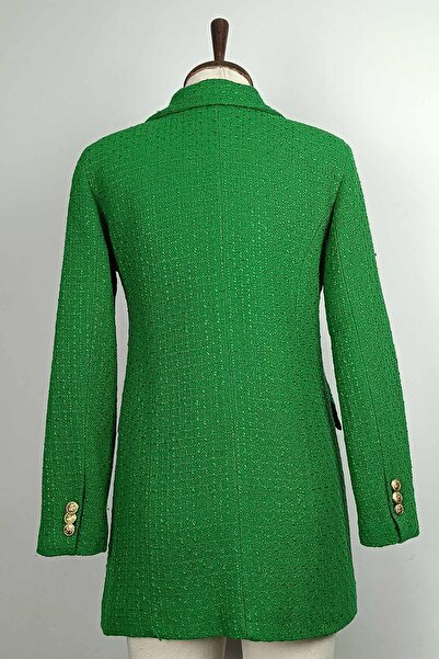 duay butik Buttoned Hijab Jacket Green