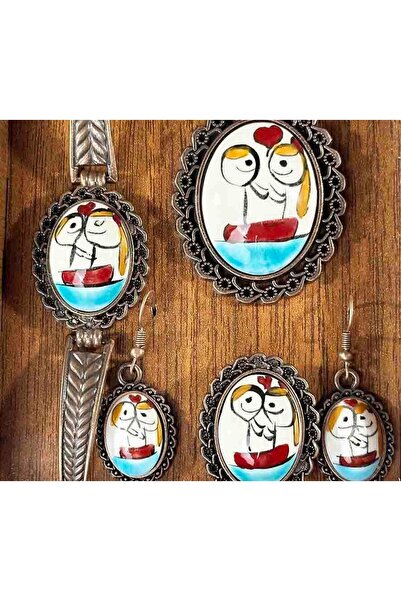 Çini Evi مجموعة مجوهرات هدية للأزواج المحبين