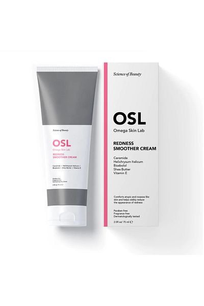 OSL Omega Skin Lab OSL Redness Smoother Cream 75ML – Hautpflegelösung mit Vitamin E, Sheabutter, Bisabolol, Helich