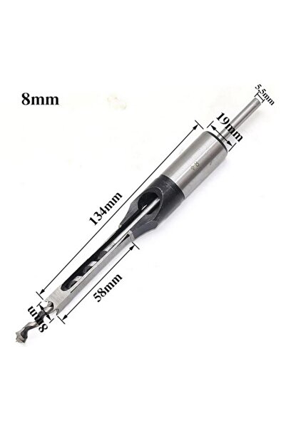 Profisher Kare Delik Matkap Uç Ağaç İşleme Zıvana Keski Seti 8mm 38 ELECALL