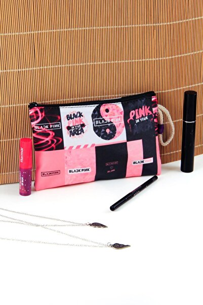 BYBAG Середня косметичка Blackpink з K-Pop-принтом — на блискавці, 12 см × 20 см