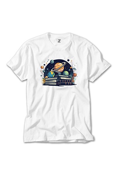 Karadeniz Tricou alb Book Planets