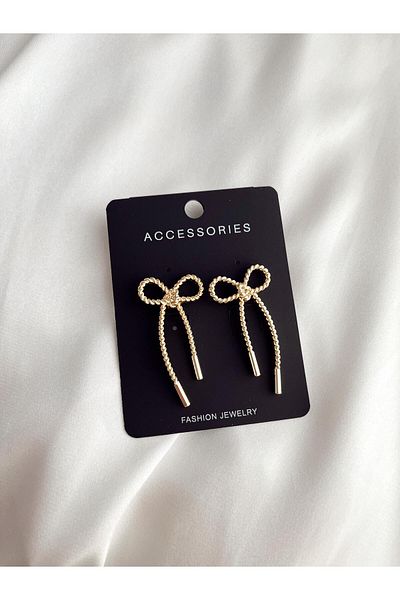 SWORDS CONCEPT Women's Ribbon Bow Earrings