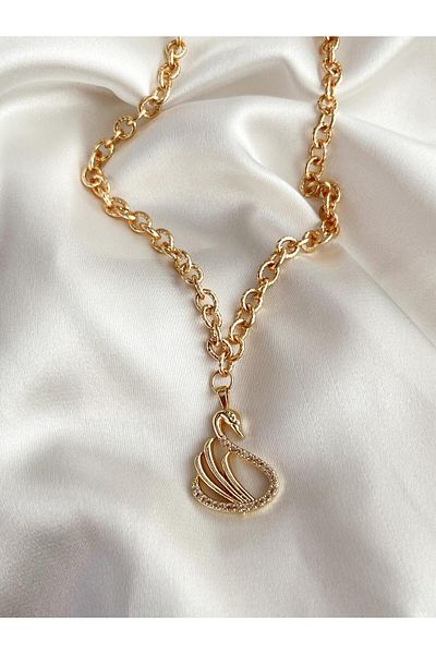 SWORDS CONCEPT Women's Steel Swan Necklace