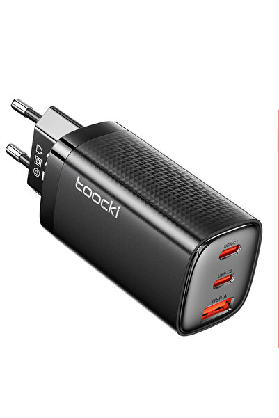 Toocki 67W Gan Dijital Ekran Yüksek Hızlı Şarj Adaptörü iPhone 15 14 13 12 11...
