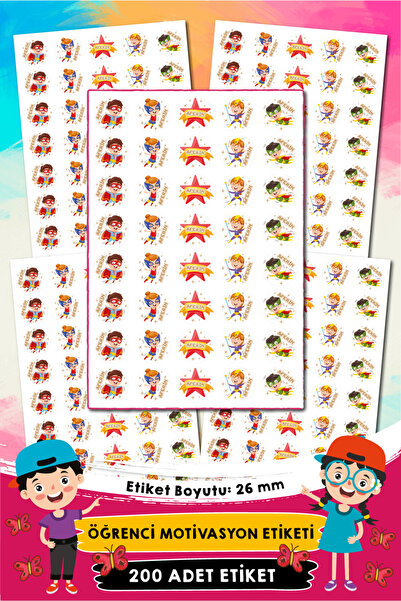 Etkinlikdenizi Süper Kahramanlar Etiketi 5X(40 ADET)