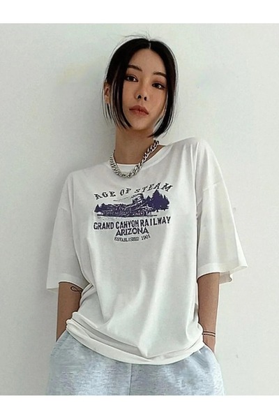 DAXİS Sportwear Company Tricou de damă oversize imprimat