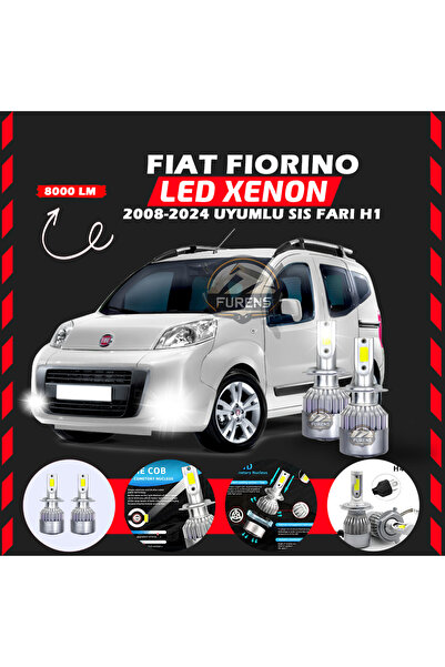 Furens Fiat Fiorino 2008-2024 Sis Farı Uyumlu Şimşek Etkili Led Xenon Perform...