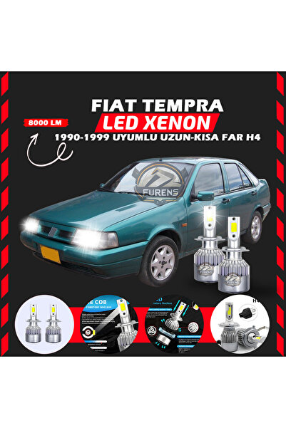 Furens Fiat Tempra Uzun - Kısa Far Uyumlu Şimşek Etkili Led Xenon Performance...