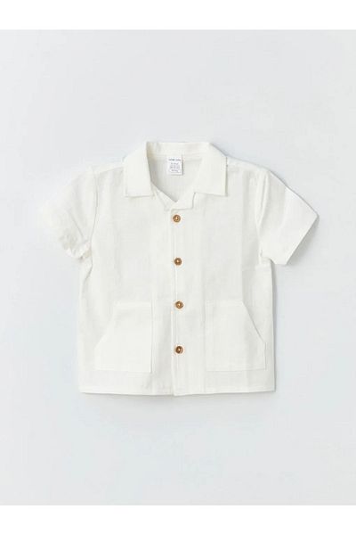 LC Waikiki LCW baby Short Sleeve Baby Boy Shirt and Shorts 2 Pieces Set