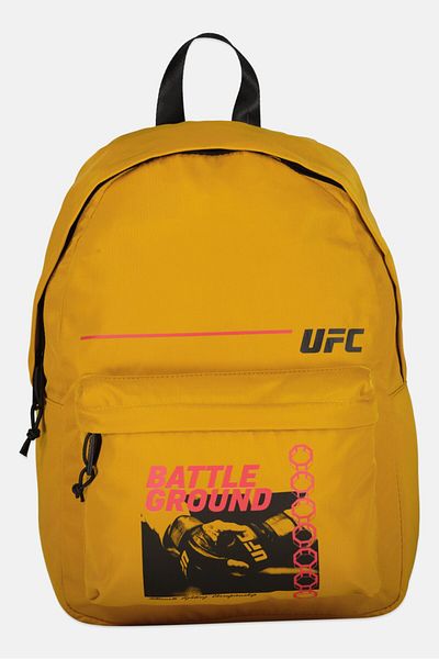 UFC Men Brand Logo Backpack 43 H x 29 L x 12 W cm, Yellow