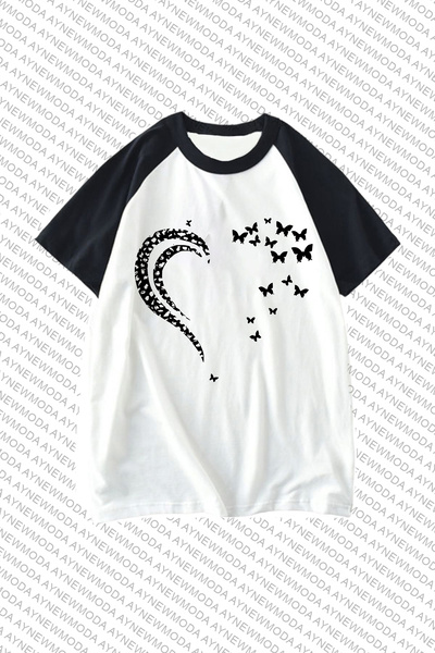 aynewmoda Tricou oversize cu model de inimă